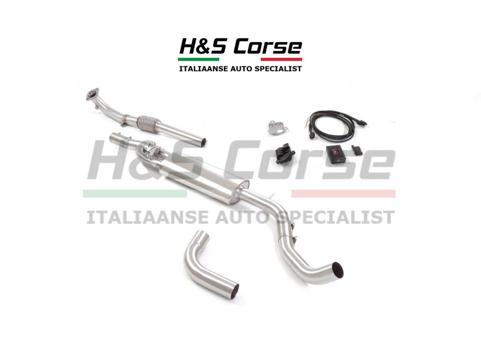 Ragazzon 63,5 middendemper met instelbare klep +Flexibele voorpijp - Abarth 500/595/695